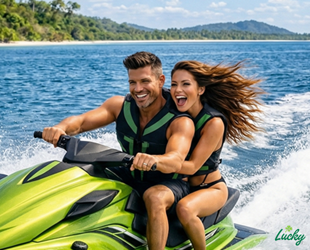 Couple relaxing in black bedding